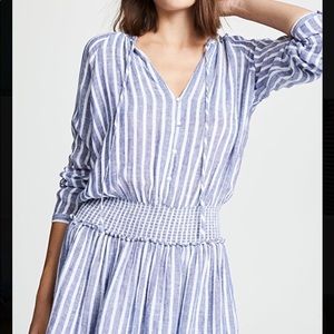 FATE blue striped mini dress